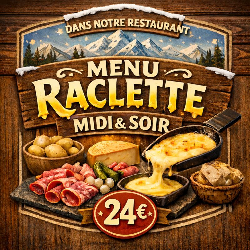 image représentant une raclette sous forme d'un dessin/log